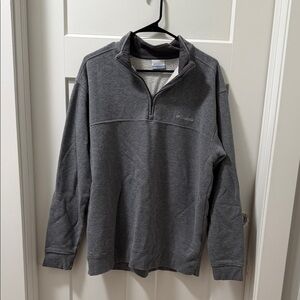 Columbia Gray Mock-Neck Fleece Pullover